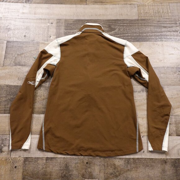 REI Quarter Zip Pullover Women’s Small Brown Cream Outdoor Athletic - Picture 9 of 9